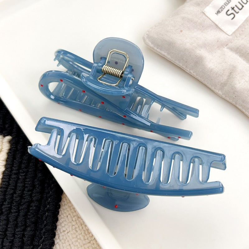 Blue Rhinestone Claw Clips