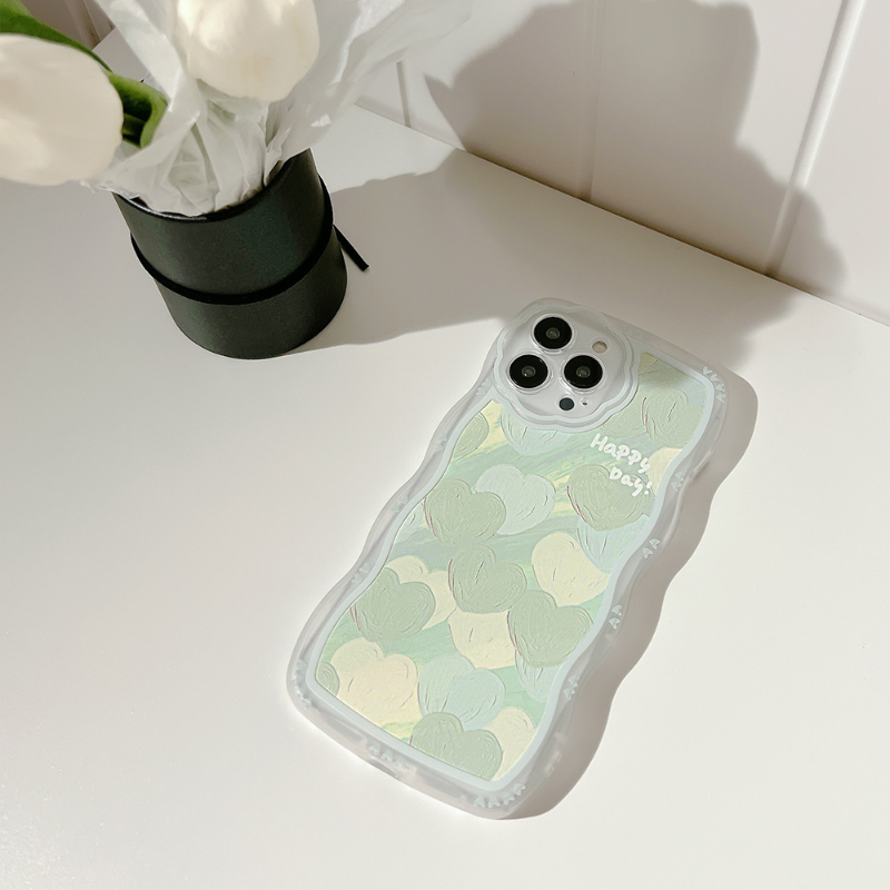 Green Bubble Heart Case