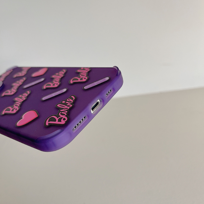 Purple Barble Letters Case