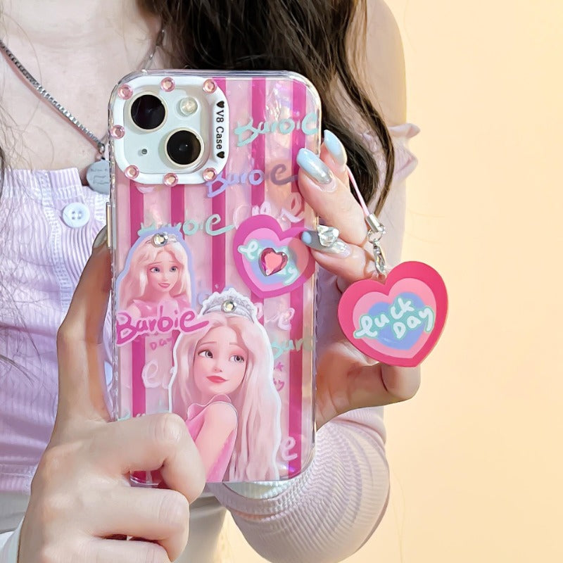 Heart Barbie Stripe Case