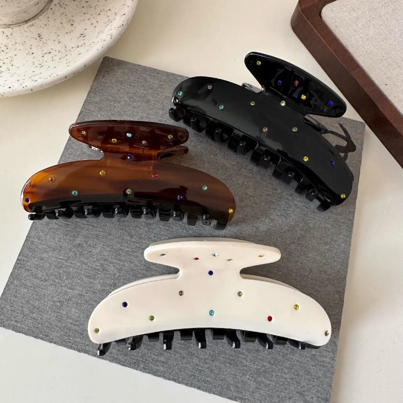 Multicolor Rhinestone Claw Clips