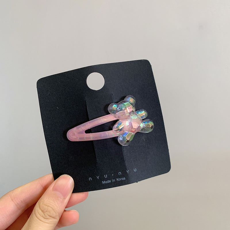 Iridescent Pink Pearl Hair Clips