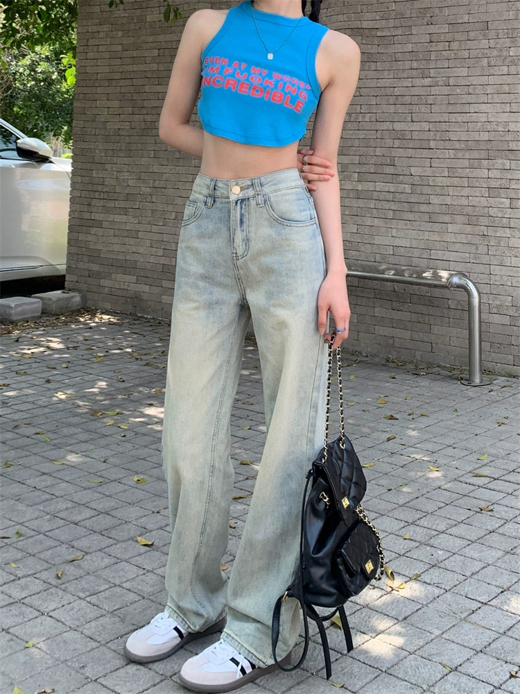 Vintage Loose Fit Denim Trousers
