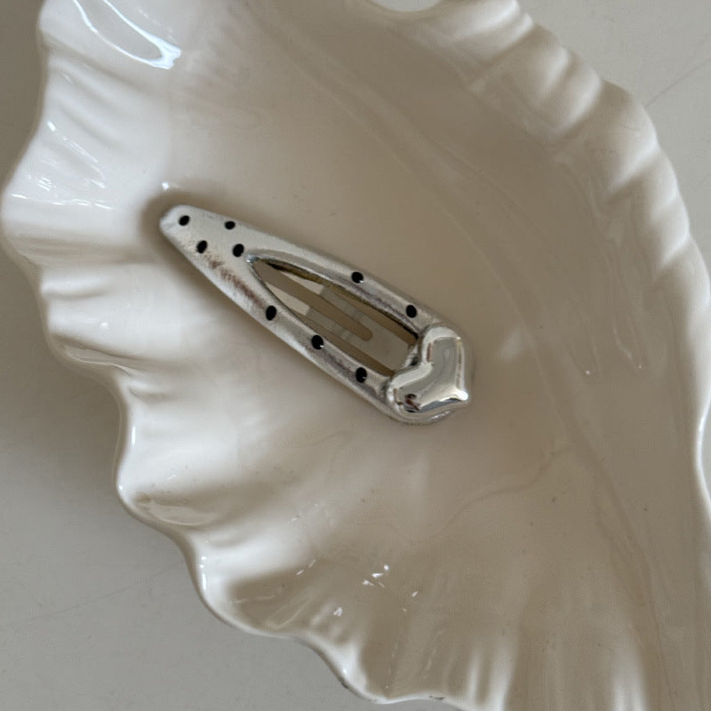 Polka Dot Metallic Hair Clips