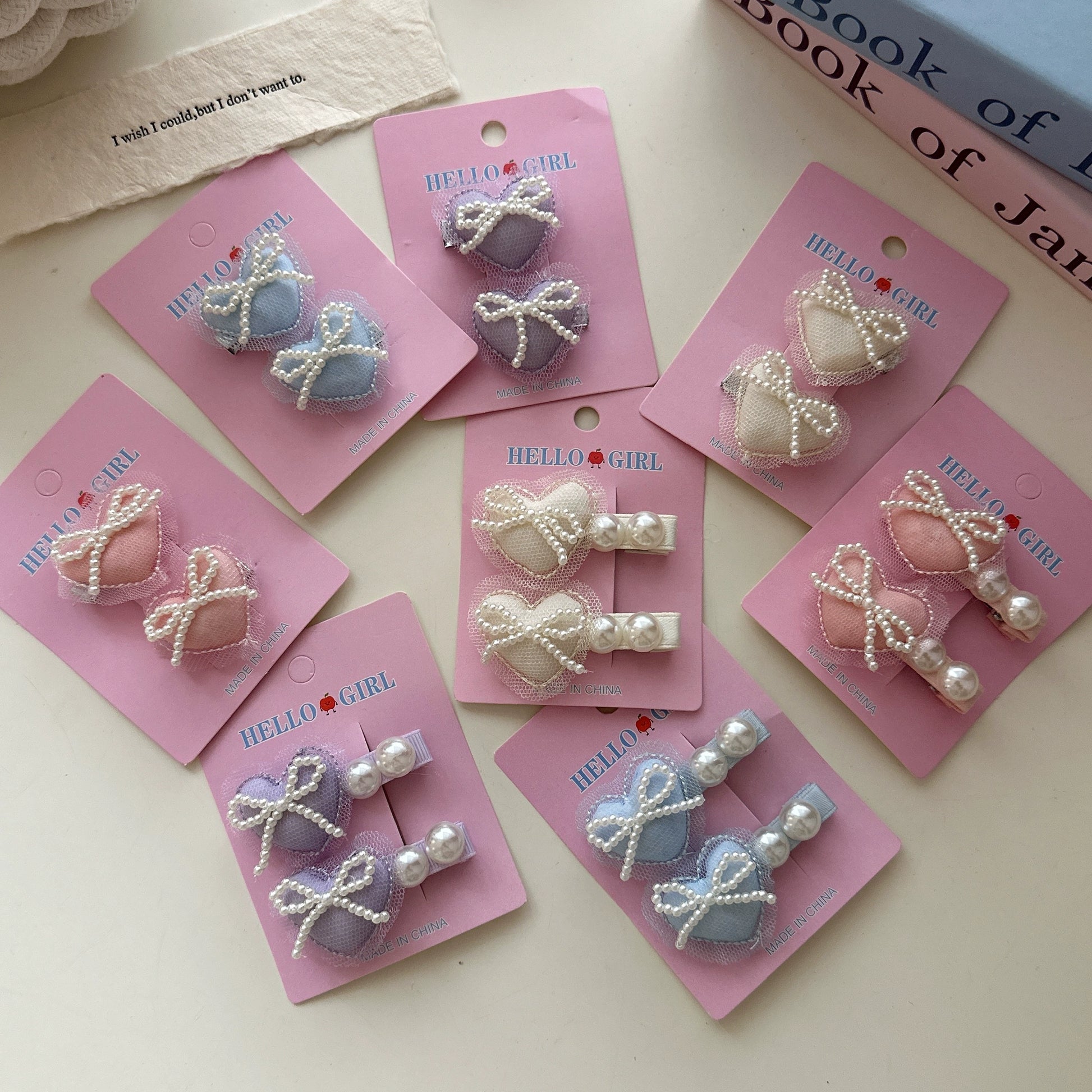 Hearty Ribbon Mini Clips