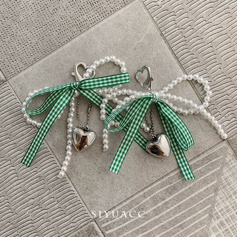 Blue Bow Pearl Shoe Buckle