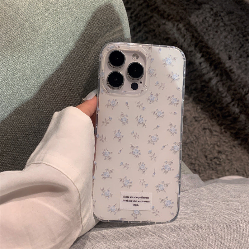 Simple Blue Flower Case