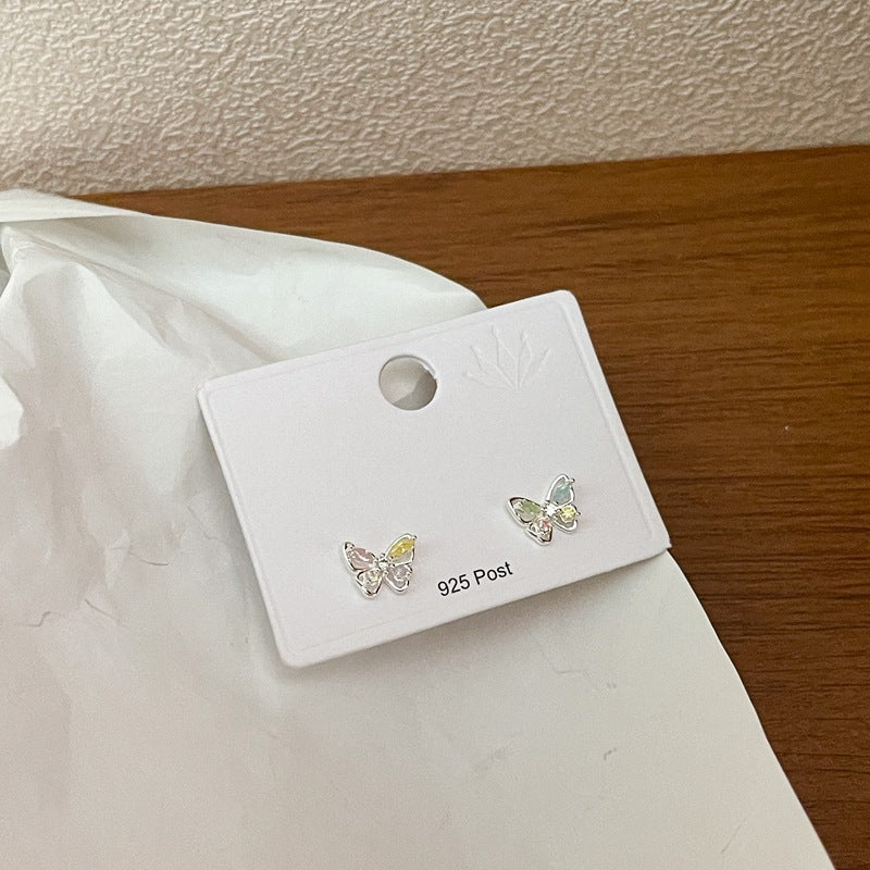 White Mini Butterfly Earstud