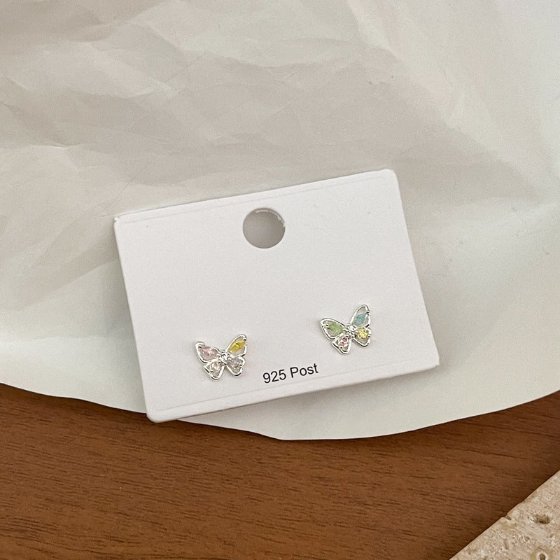 White Mini Butterfly Earstud