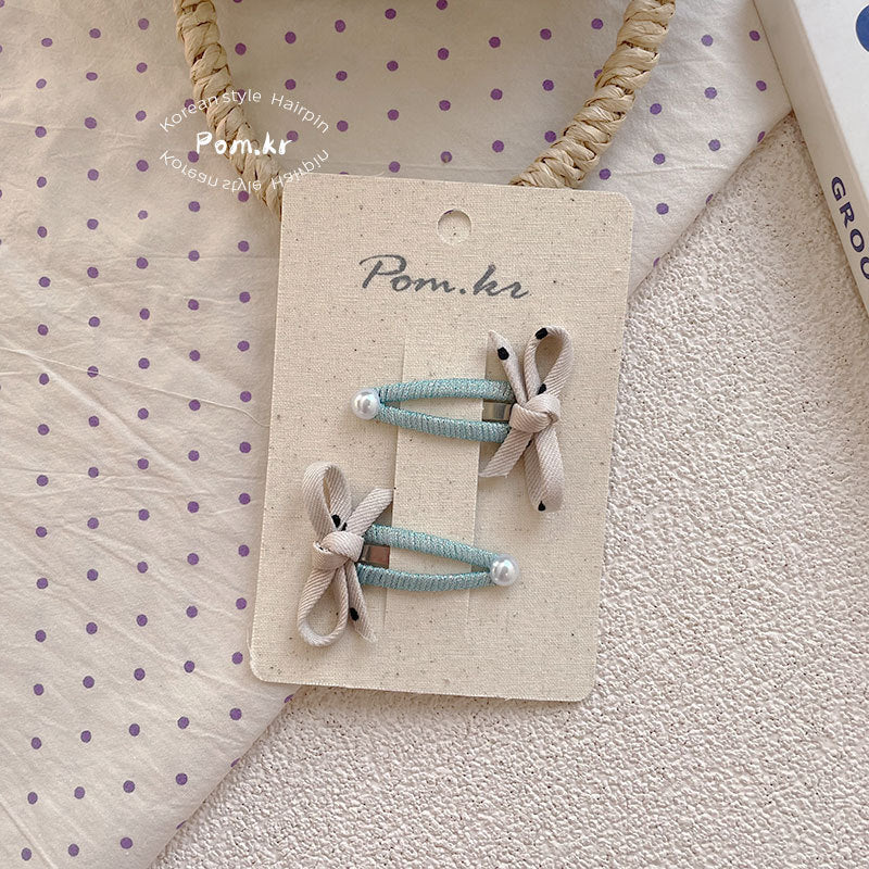 Pastel Velvet Bow Hair Clips