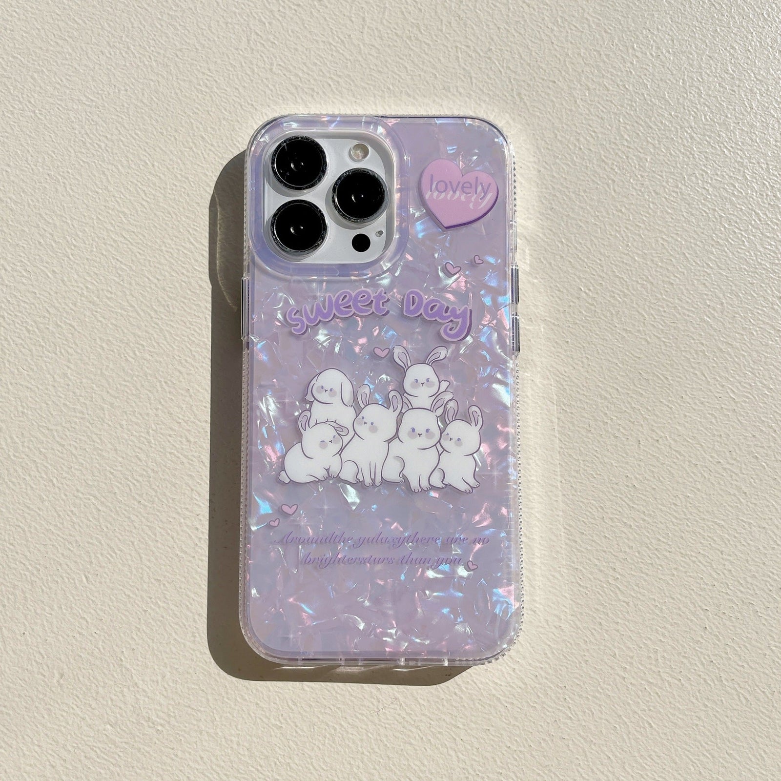 Lilac Glitter Pups Case