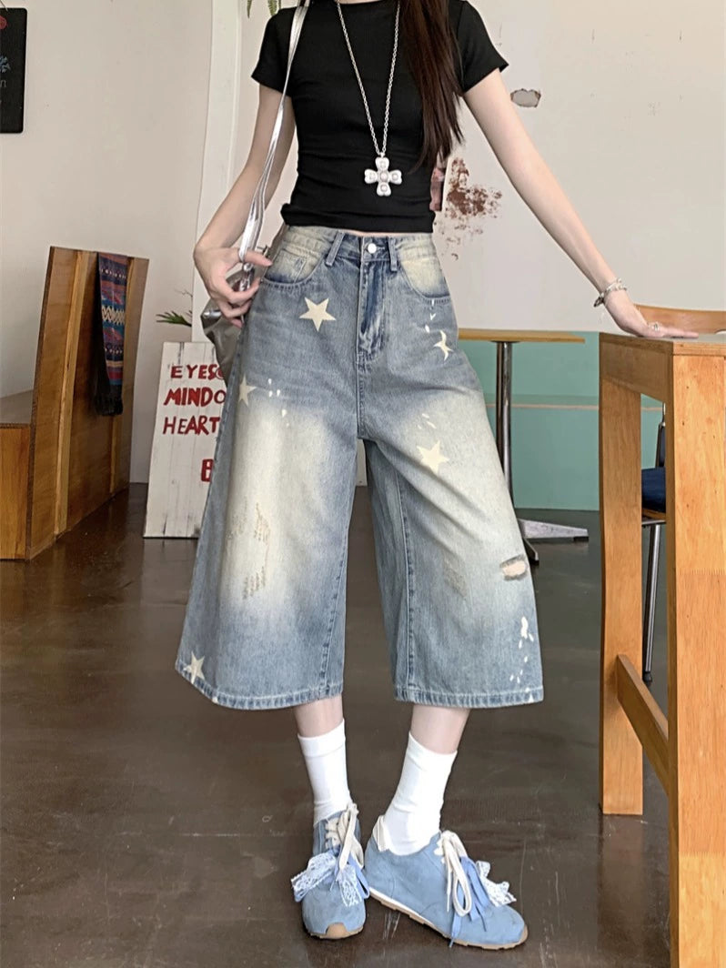 Starry Mid Length Jeans