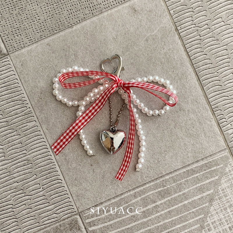 Blue Bow Pearl Shoe Buckle
