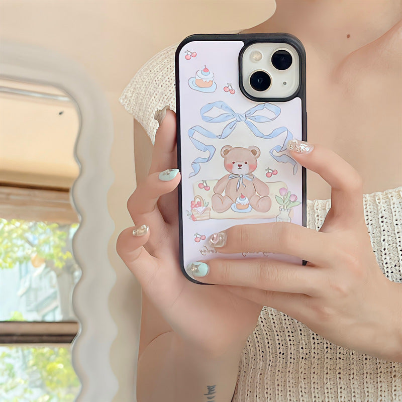 Lace Bow Bear Pink Case