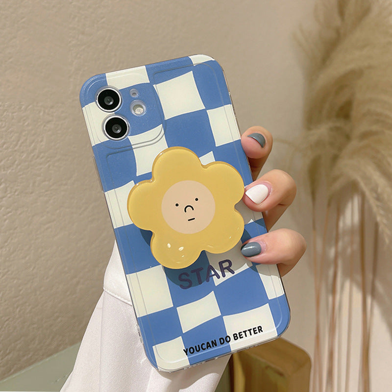 Pop Socket Checkered Case