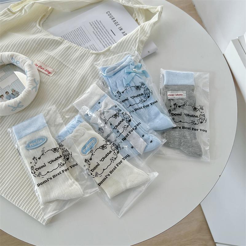 Pastel Ruffle Bow Socks