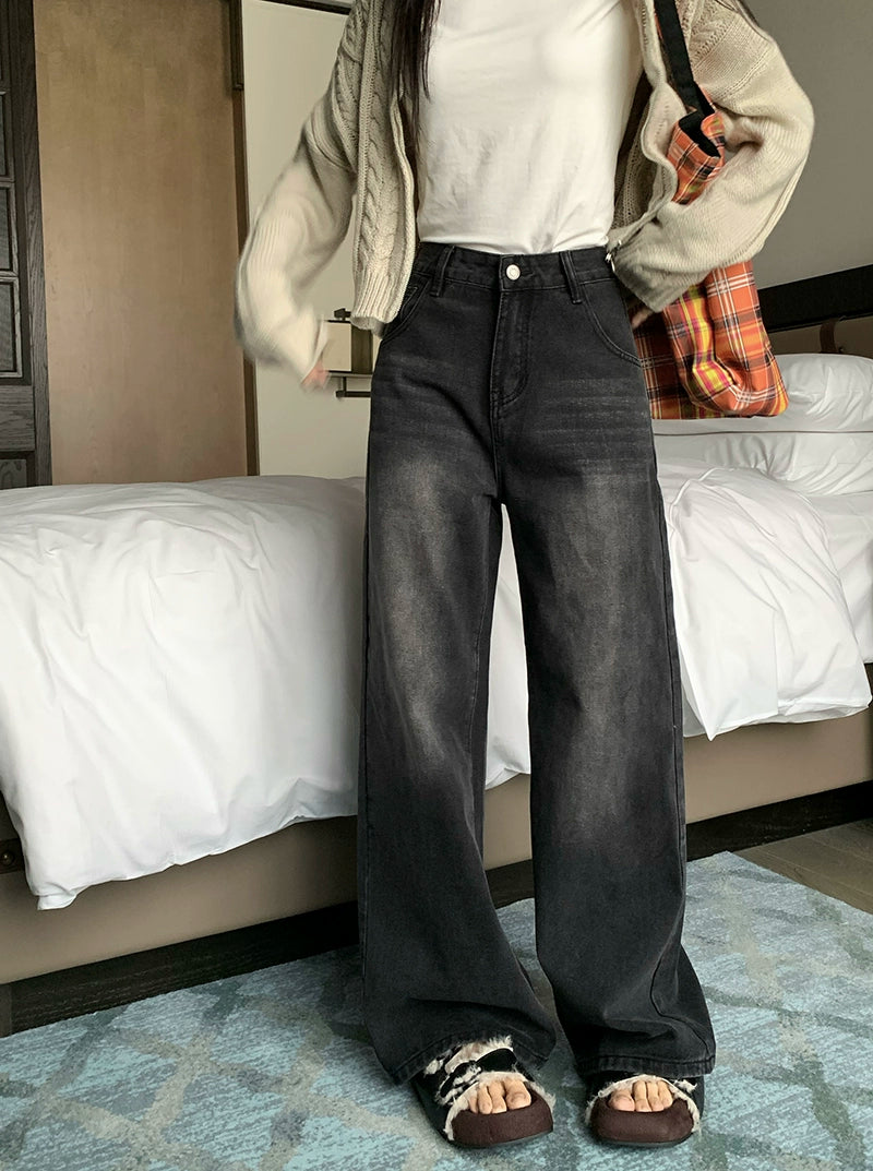 Felicia Denim Straight Pants
