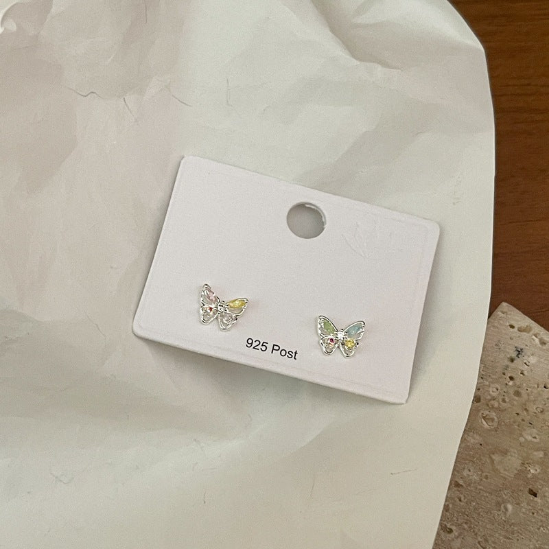 White Mini Butterfly Earstud