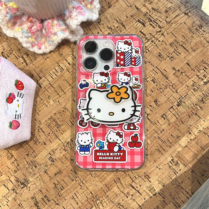 Retro Red Plaid Kitty Case