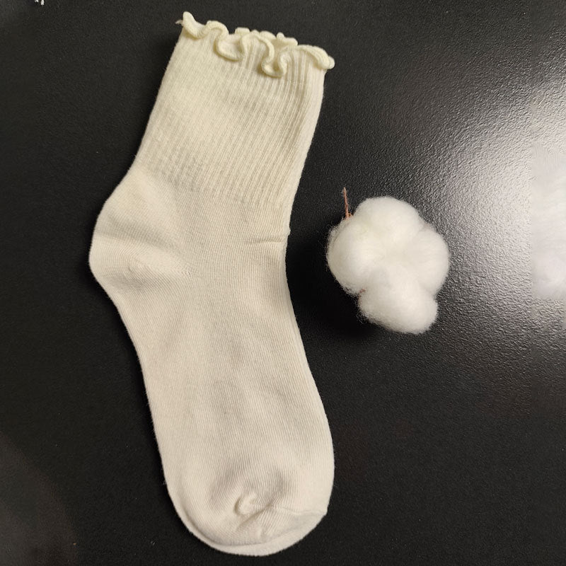 Cream Mixed Pattern Socks