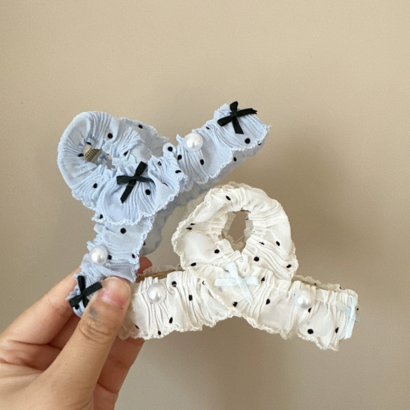 Ribbon Polka Claw Clip