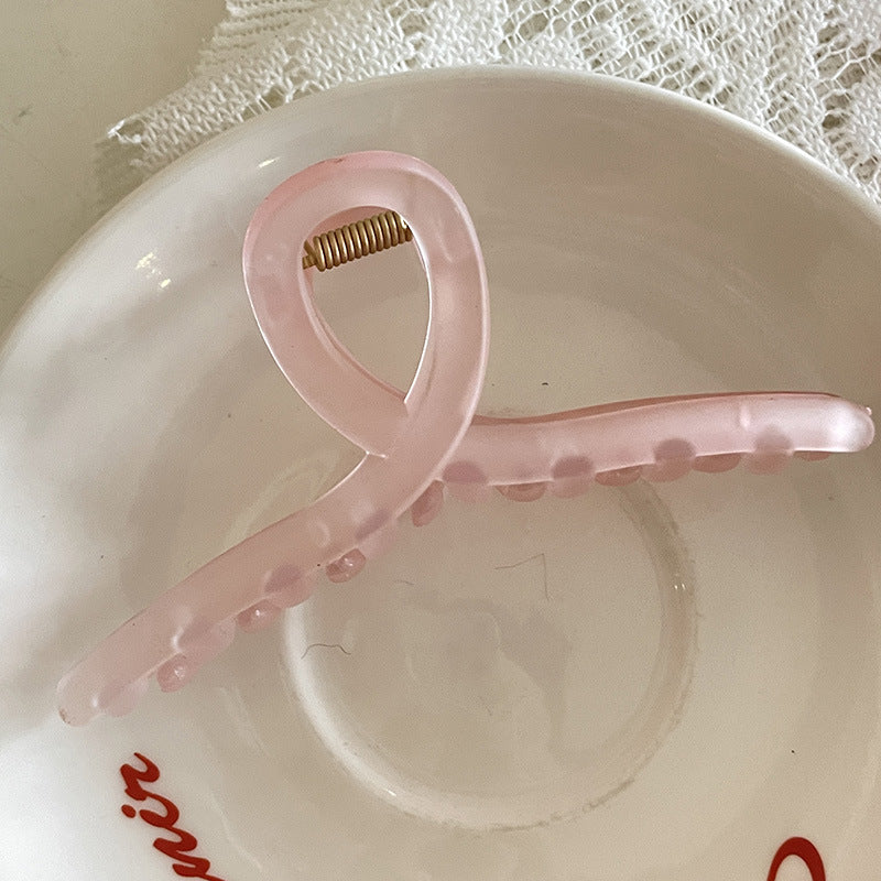 Glassy Blush Claw Clip