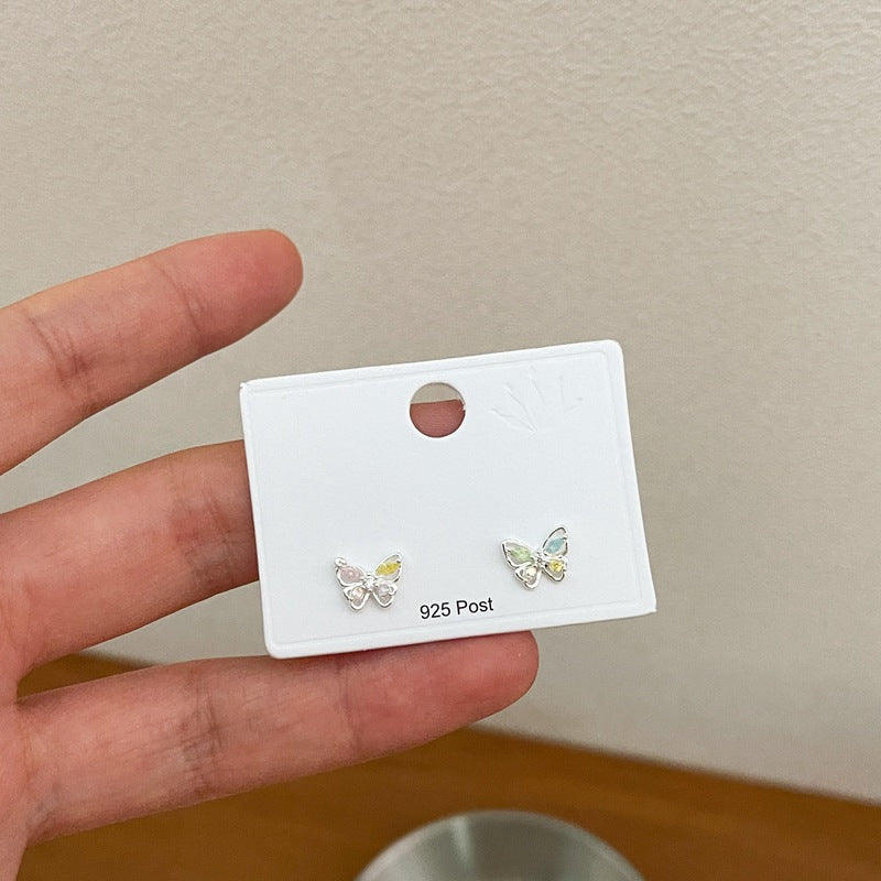 White Mini Butterfly Earstud