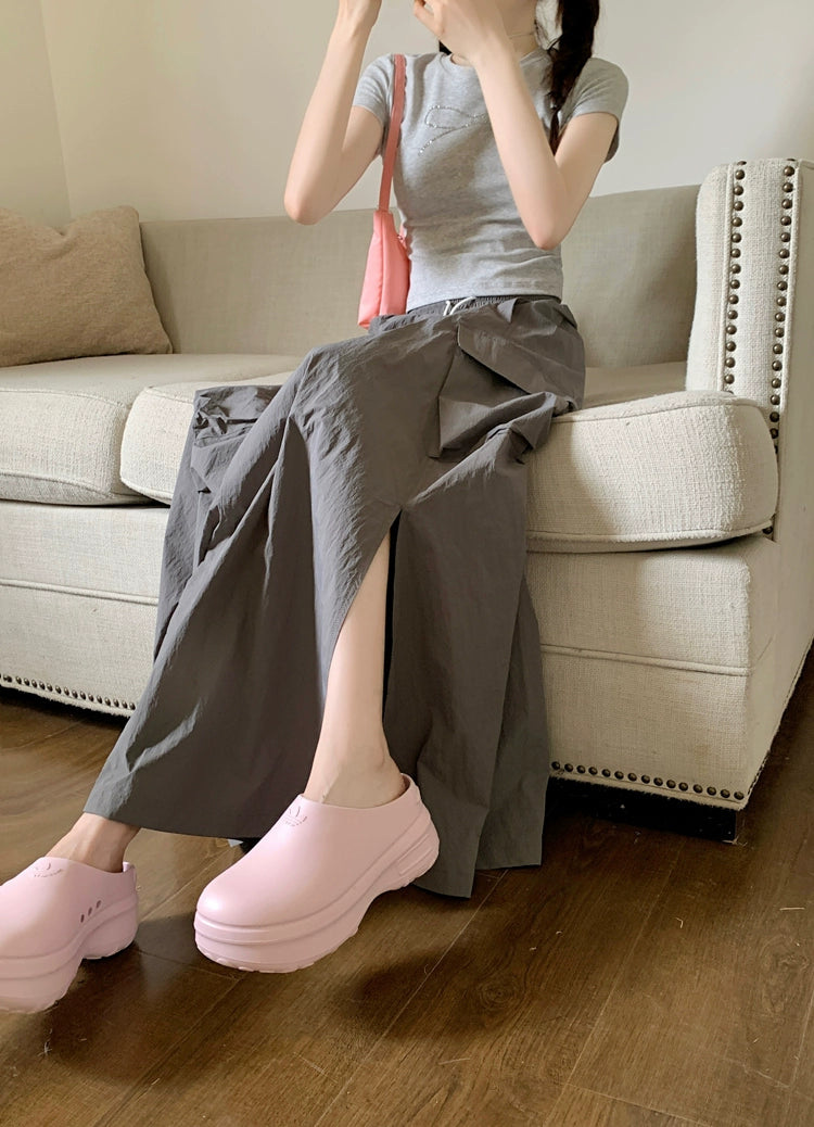 Flowy A-Line Long Maxi Skirt