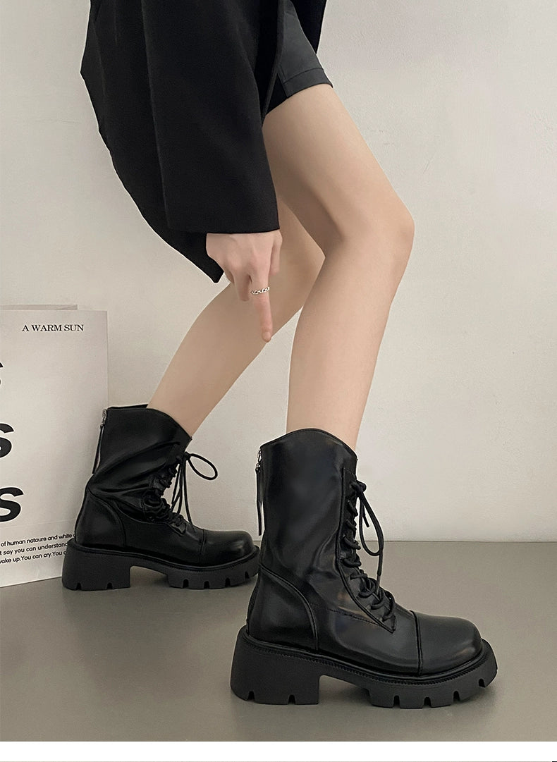 Remy Tie Up Combat Boots