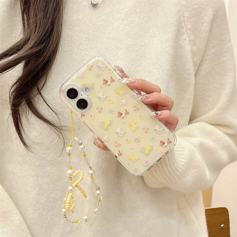 Cute Animal Print Clear Phone Case