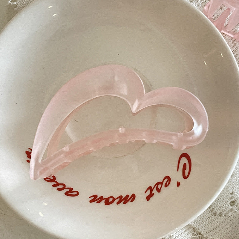 Glassy Blush Claw Clip