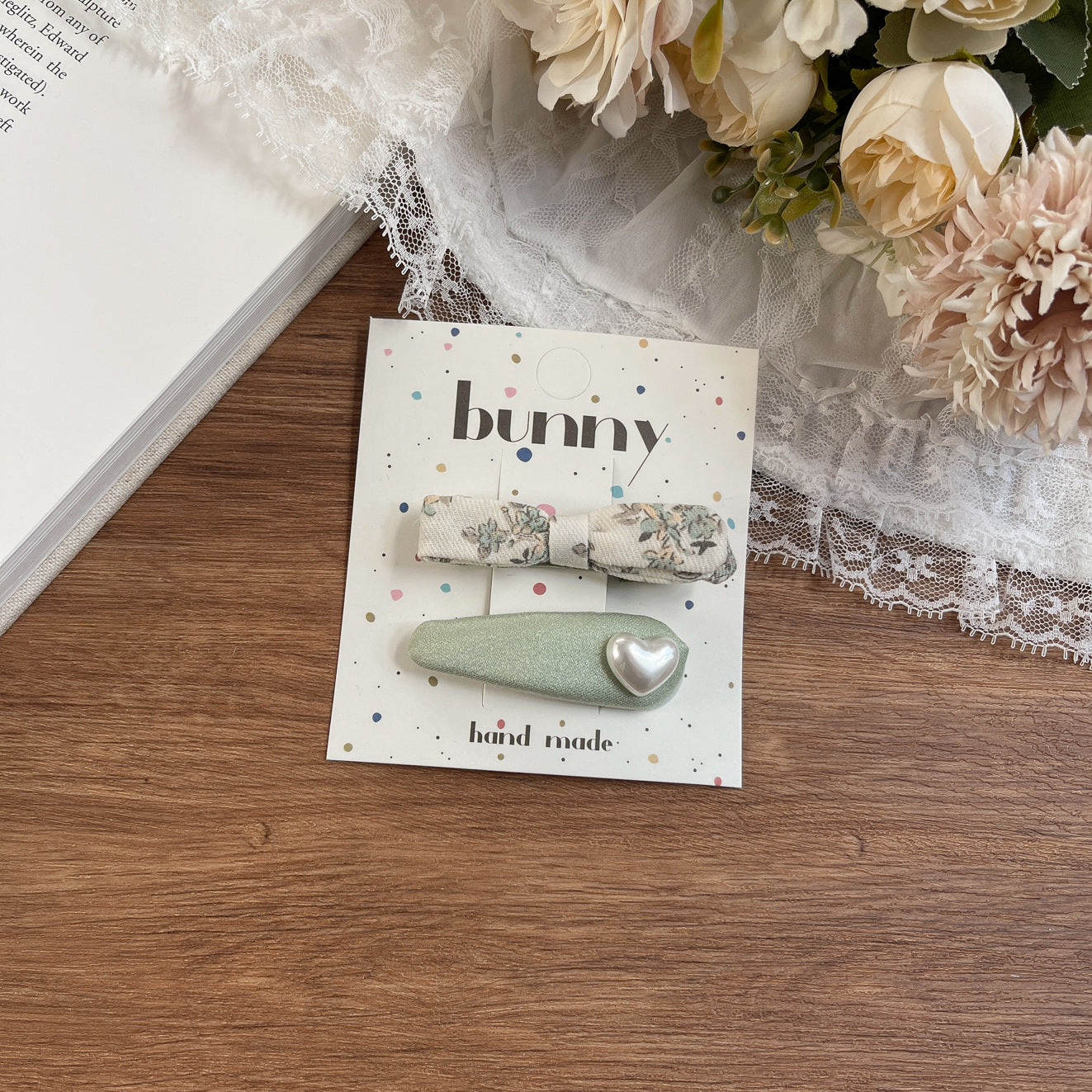 Bunny Handmade Pastel Hair Clips