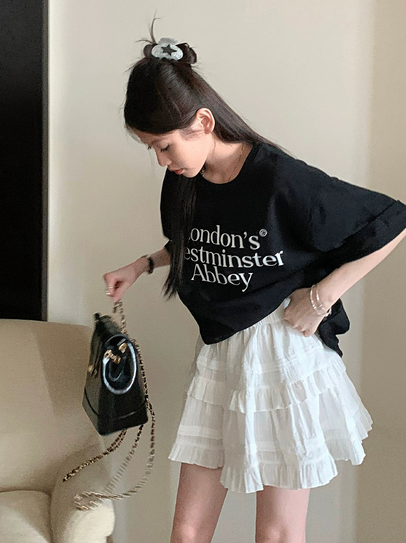 Trendy Flared Tiered Skirt