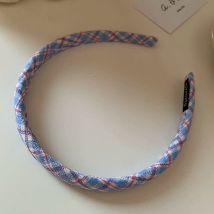 Pastel Gingham Headband Set
