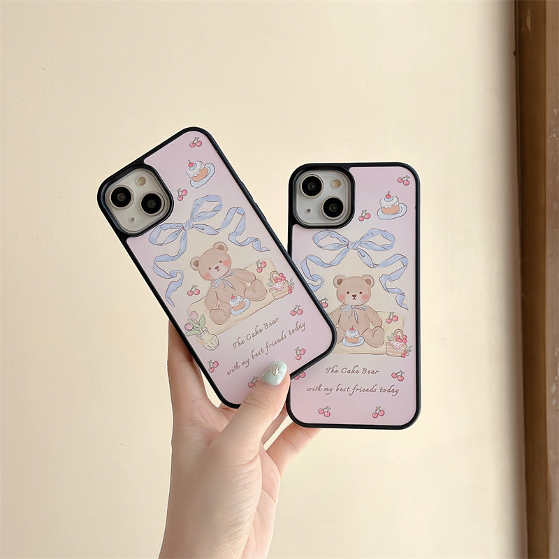 Lace Bow Bear Pink Case