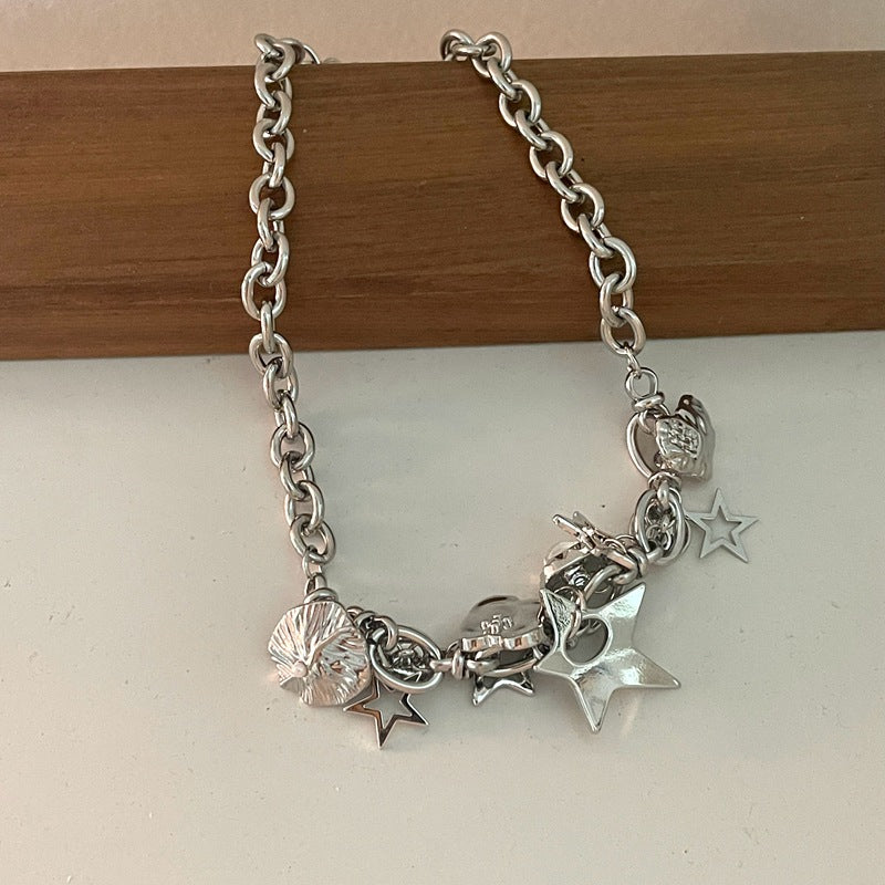 Silver Stars Necklace