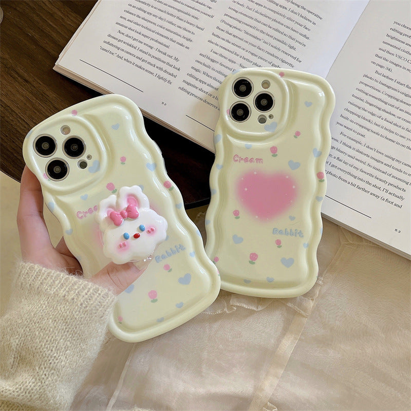 Yellow Cream Bunny Pop Socket Case