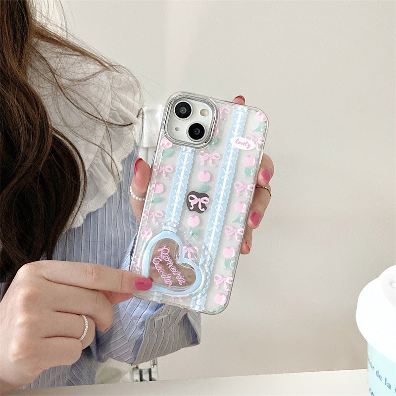 Flower Heart Mirror Case