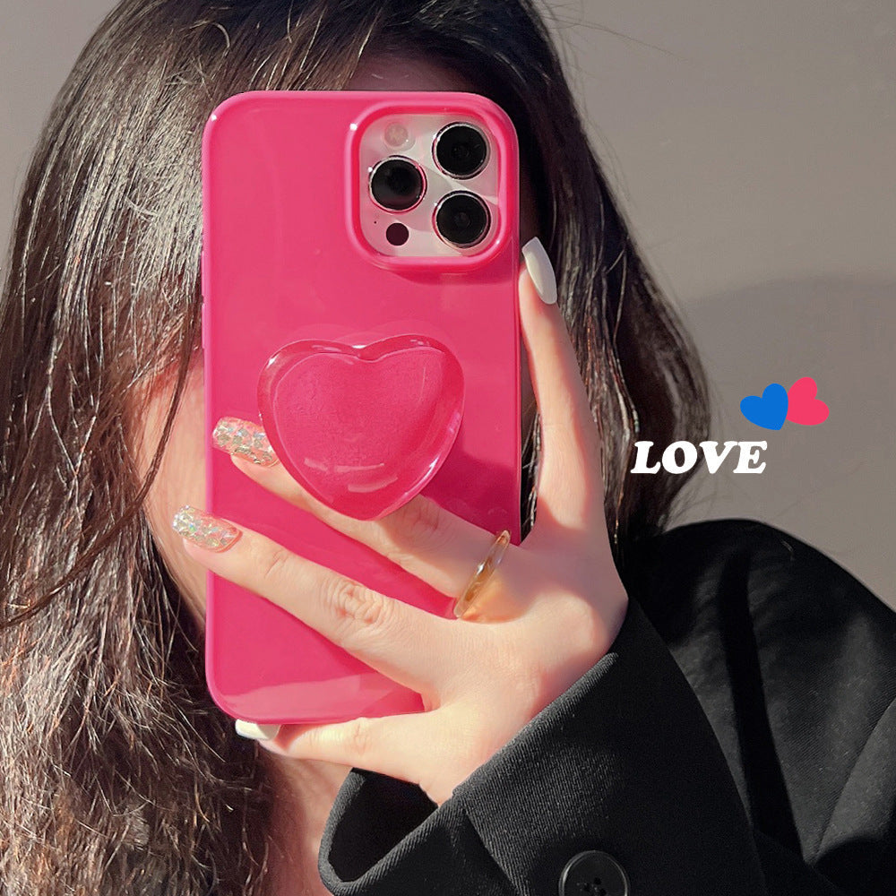 Hot Pink Heart Pop Socket Case