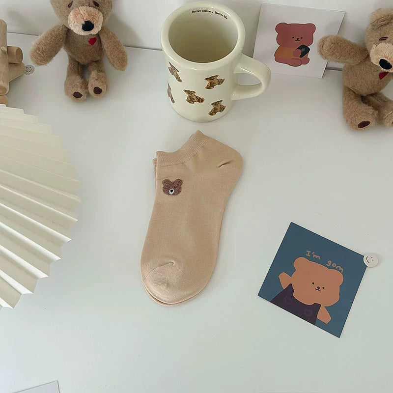 Cute Teddy Bear Ankle Socks