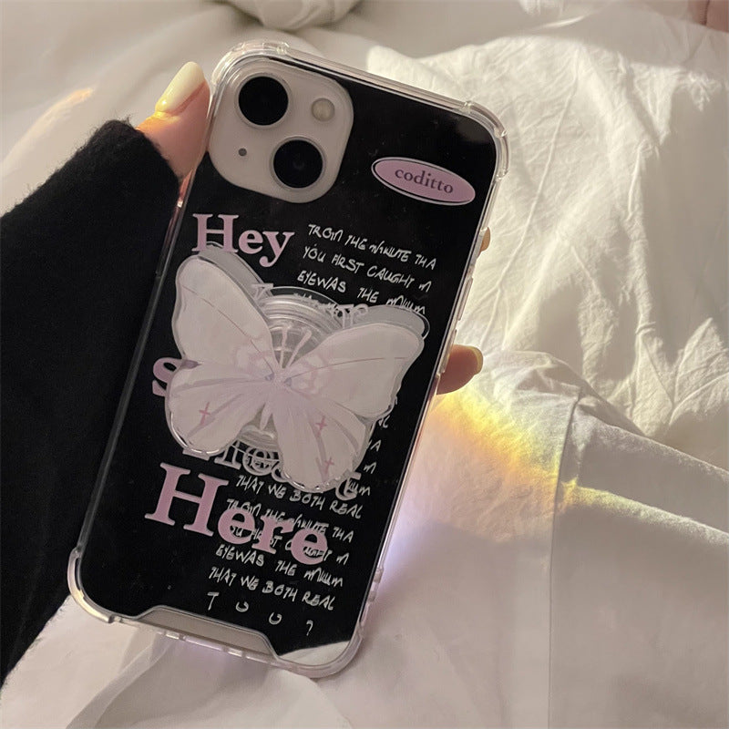 Aesthetic Here Flutter Mirror Case