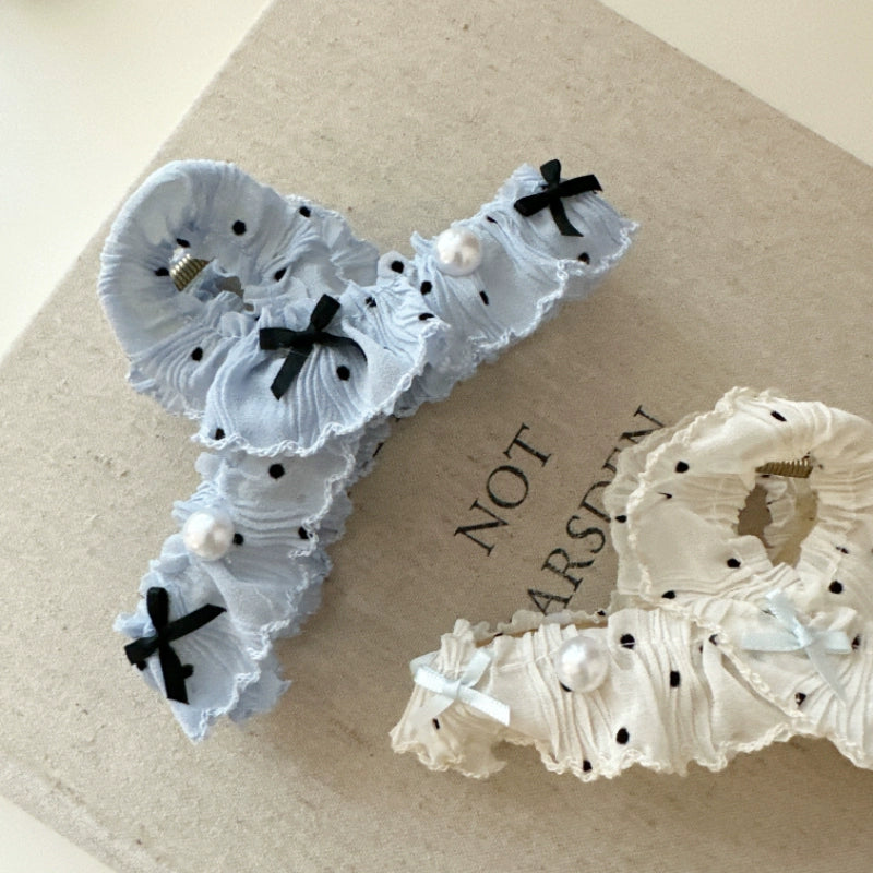 Ribbon Polka Claw Clip