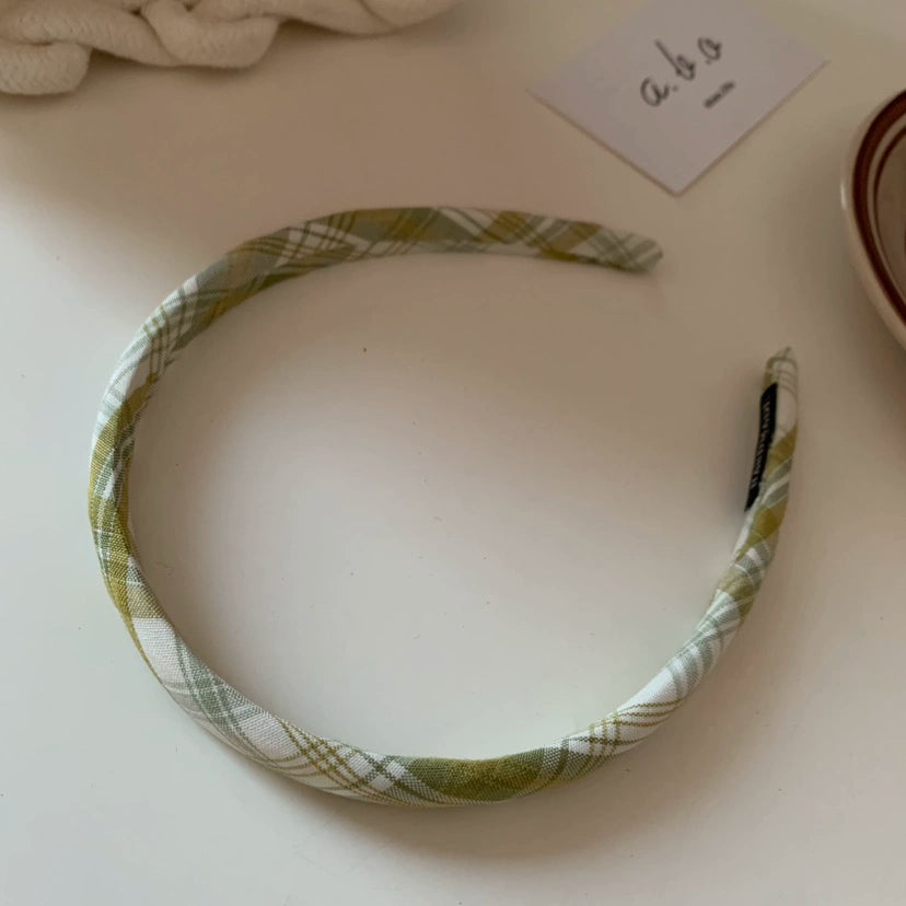 Pastel Gingham Headband Set