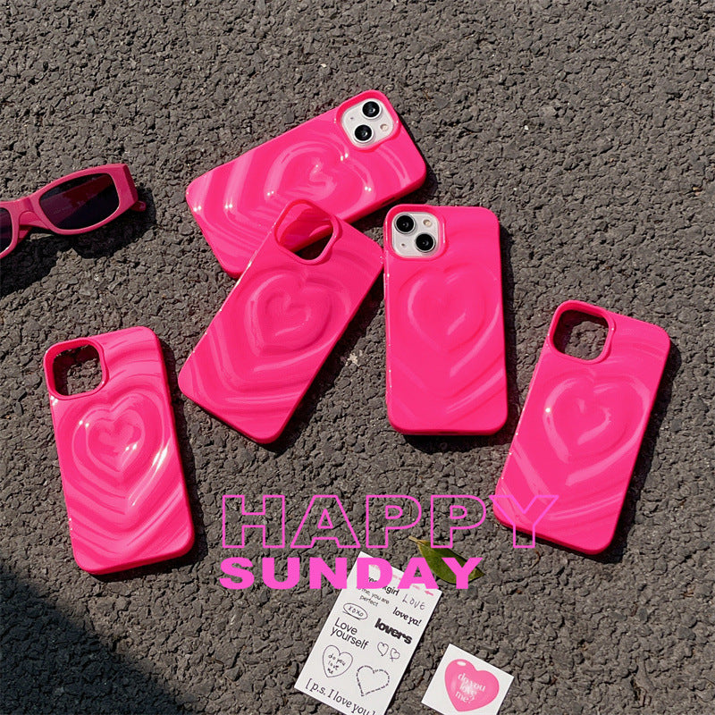 Hotpink Wavy Heart Case