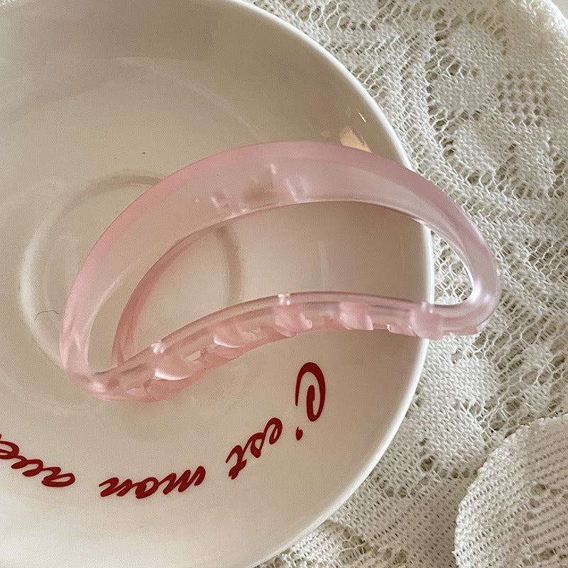 Glassy Blush Claw Clip