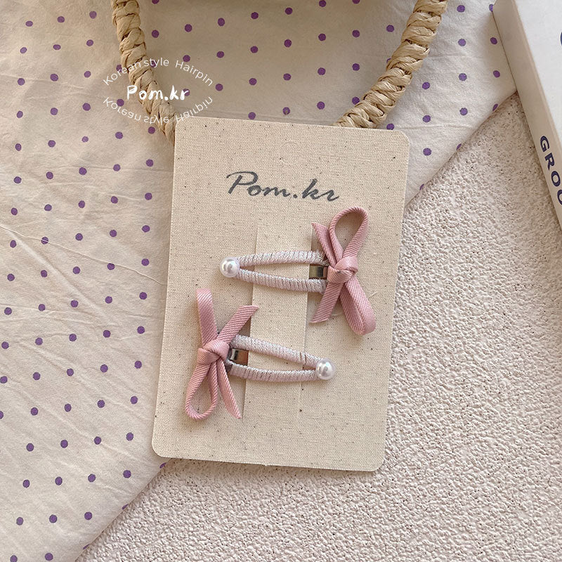 Pastel Velvet Bow Hair Clips