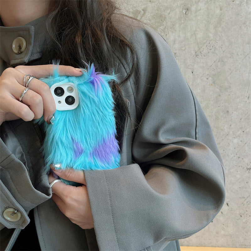 Neon Blue Fluffy Case