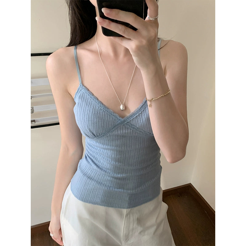 Scalloped Edge Ribbed Cami