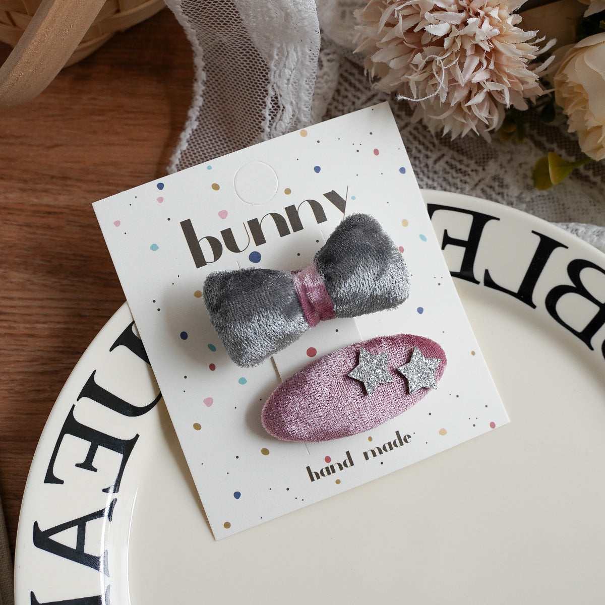 Pastel Lavender Bunny Hair Clips