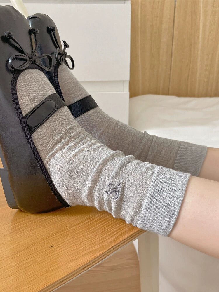 Mesh Bow Socks